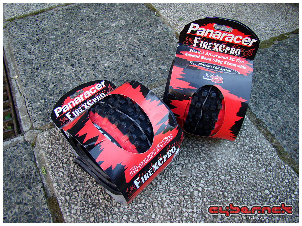 Panaracer Fire XC Pro 2.1 directional tyres - one of the best XC tyres money can buy.