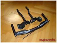 PRO Synop HF aero bars with PRO Synop S-bend extensions - highly adjustable and very light too.